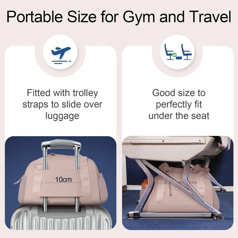 cysiyu Mini Gym Bag for Women Girls Small Gym Tote Bag with Wet Compartment Waterproof Travel Duffle Bag Cute Workout Sport Bag - Image 3